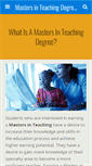 Mobile Screenshot of masters-in-teaching.com