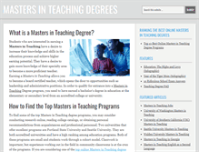 Tablet Screenshot of masters-in-teaching.com